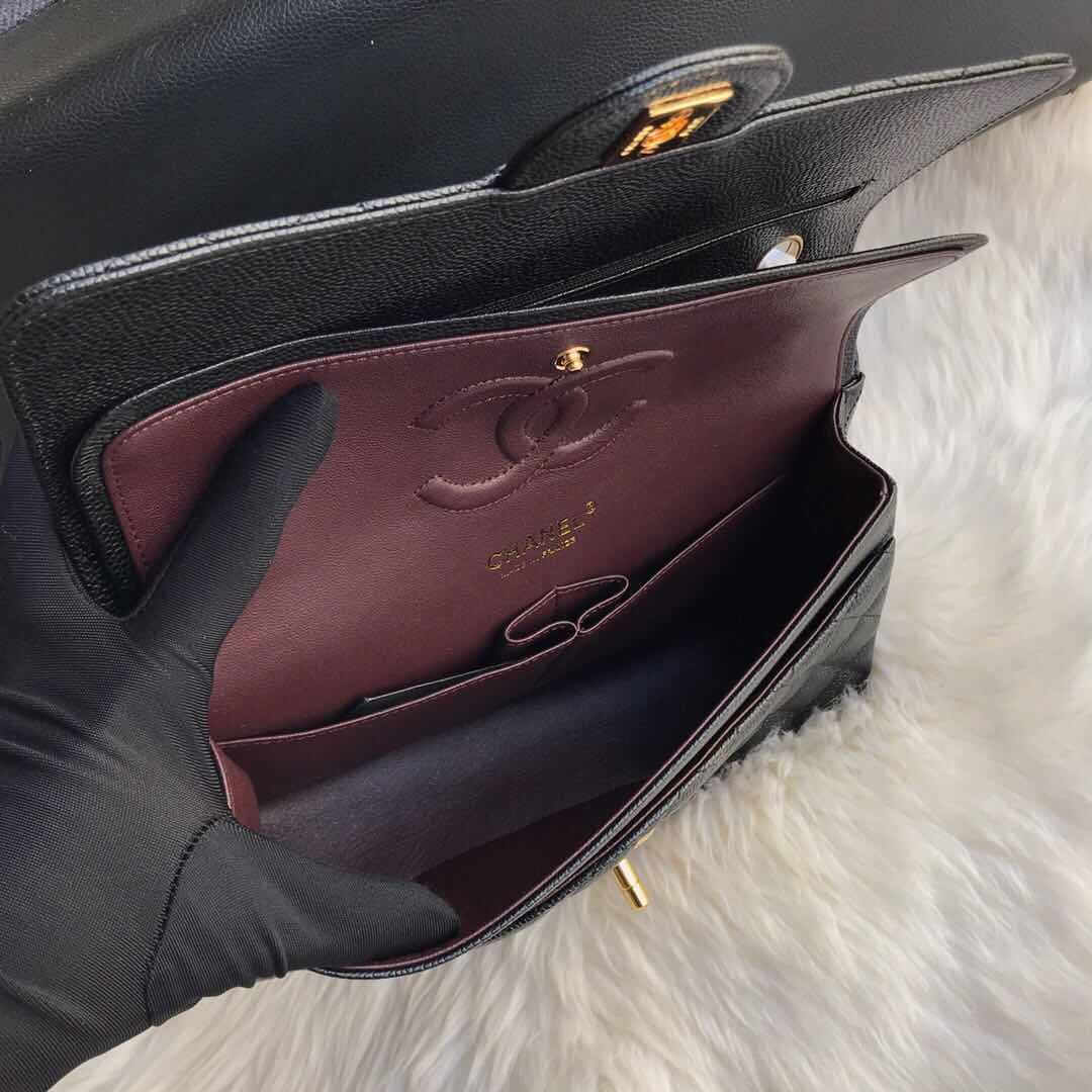 A1112, Chanel Classic Handbag & Cross Body Bag, Grained Calfskin