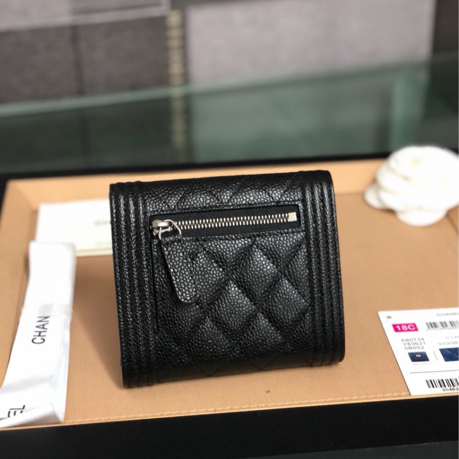 A81996 Boy chanel small flap wallet, CAVIAR CALFSKIN, Chanel Wallet