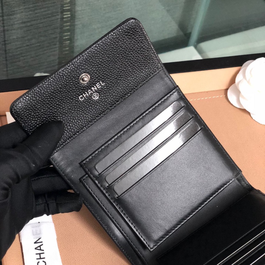 A81996 Boy chanel small flap wallet, CAVIAR CALFSKIN, Chanel Wallet
