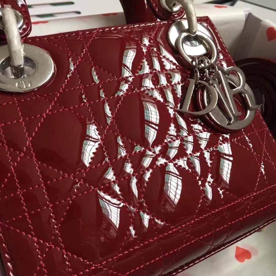 MINI LADY DIOR CALFSKIN BAG, Strap long about 120cm, Christian Dior CD Handbags