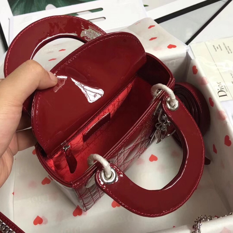 MINI LADY DIOR CALFSKIN BAG, Strap long about 120cm, Christian Dior CD Handbags