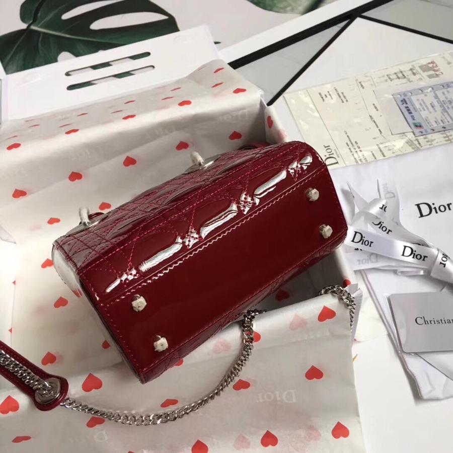 MINI LADY DIOR CALFSKIN BAG, Strap long about 120cm, Christian Dior CD Handbags