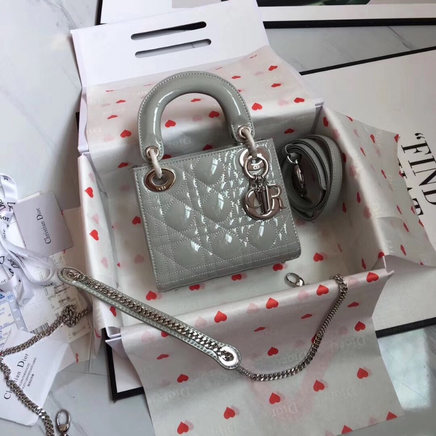 MINI LADY DIOR CALFSKIN BAG, Strap long about 120cm, Christian Dior CD Handbags