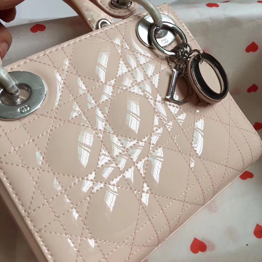 MINI LADY DIOR CALFSKIN BAG, Strap long about 120cm, Christian Dior CD Handbags