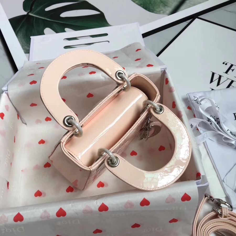 MINI LADY DIOR CALFSKIN BAG, Strap long about 120cm, Christian Dior CD Handbags