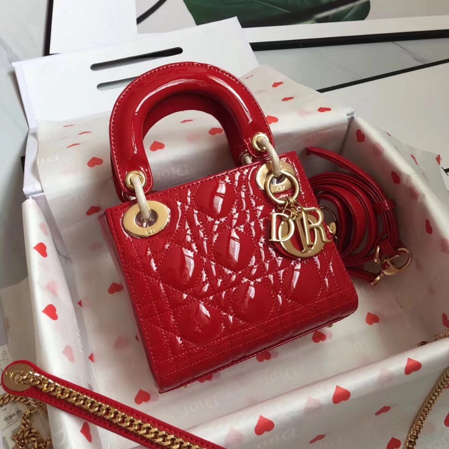 MINI LADY DIOR CALFSKIN BAG, Strap long about 120cm, Christian Dior CD Handbags