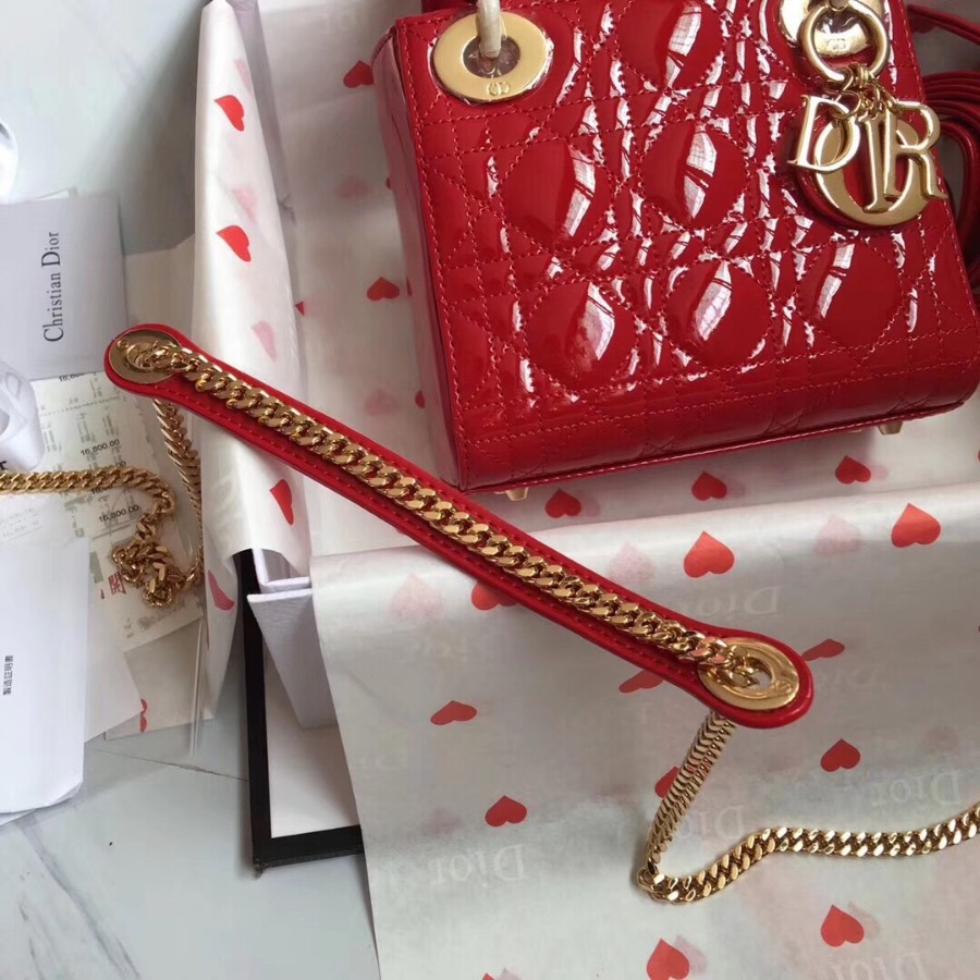 MINI LADY DIOR CALFSKIN BAG, Strap long about 120cm, Christian Dior CD Handbags