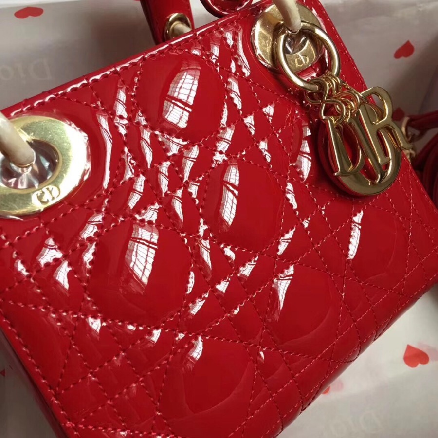 MINI LADY DIOR CALFSKIN BAG, Strap long about 120cm, Christian Dior CD Handbags