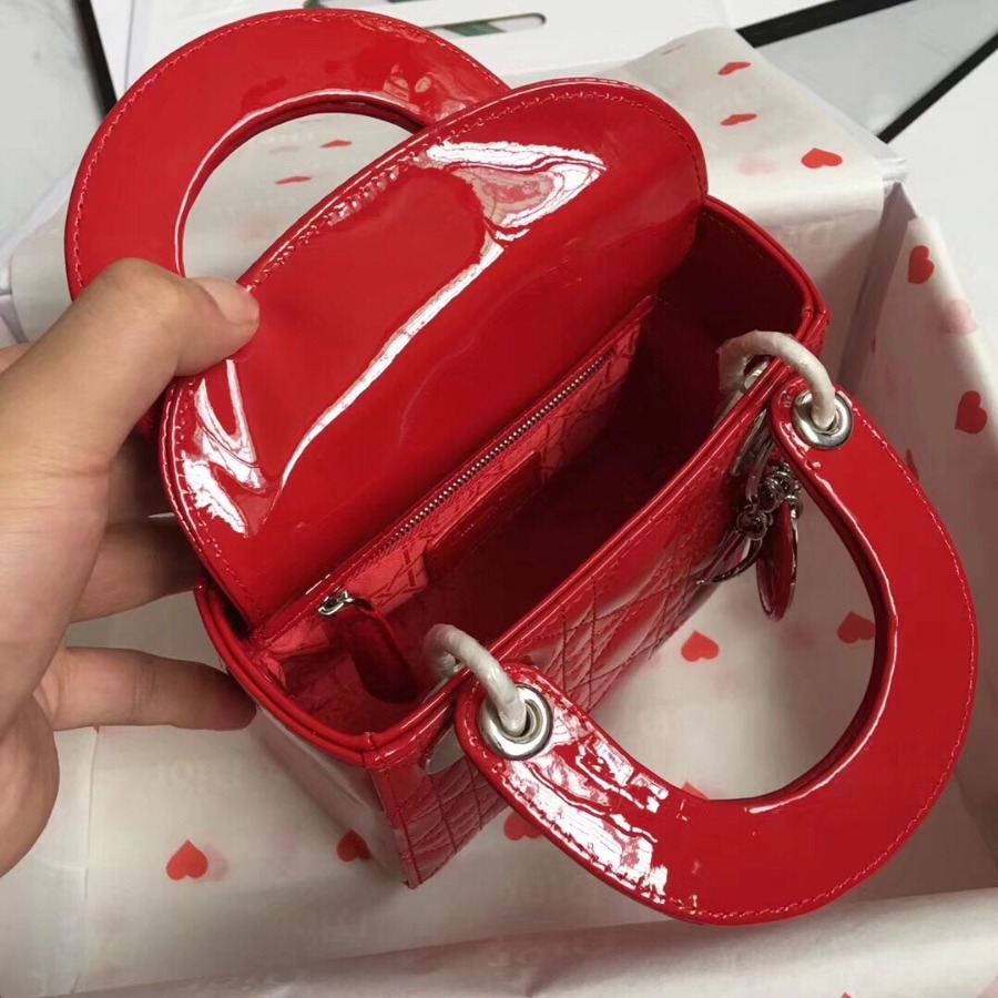 MINI LADY DIOR CALFSKIN BAG, Strap long about 120cm, Christian Dior CD Handbags