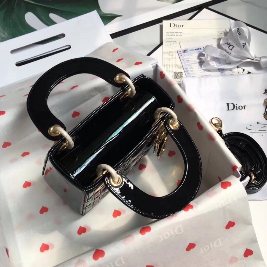 MINI LADY DIOR CALFSKIN BAG, Strap long about 120cm, Christian Dior CD Handbags