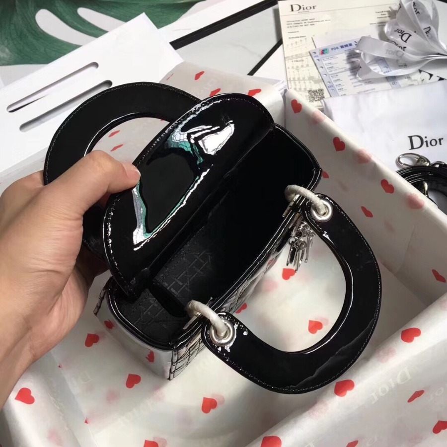 MINI LADY DIOR CALFSKIN BAG, Strap long about 120cm, Christian Dior CD Handbags