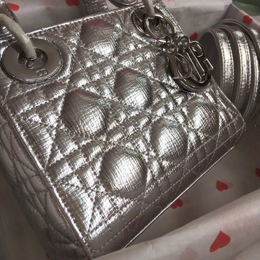 MINI LADY DIOR LAMBSKIN BAG, Strap long about 120cm, Christian Dior CD Handbags