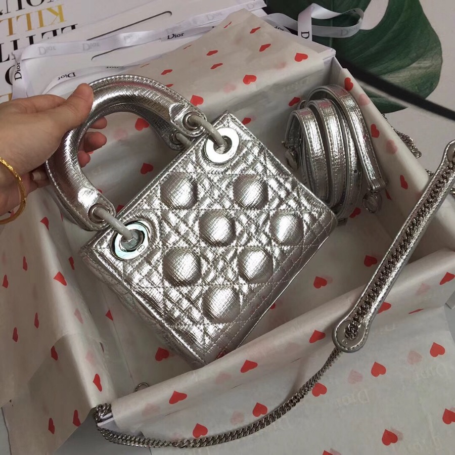 MINI LADY DIOR LAMBSKIN BAG, Strap long about 120cm, Christian Dior CD Handbags