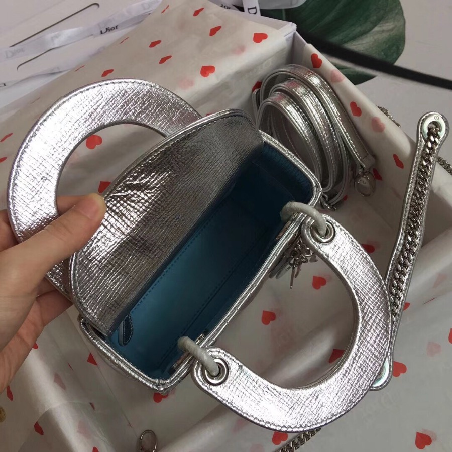 MINI LADY DIOR LAMBSKIN BAG, Strap long about 120cm, Christian Dior CD Handbags