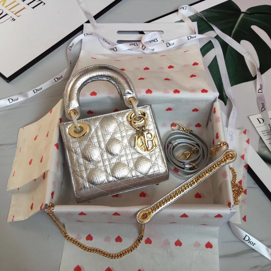 MINI LADY DIOR LAMBSKIN BAG, Strap long about 120cm, Christian Dior CD Handbags