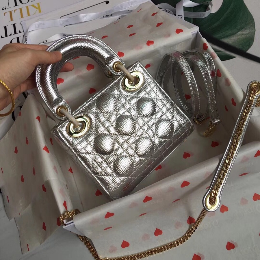 MINI LADY DIOR LAMBSKIN BAG, Strap long about 120cm, Christian Dior CD Handbags