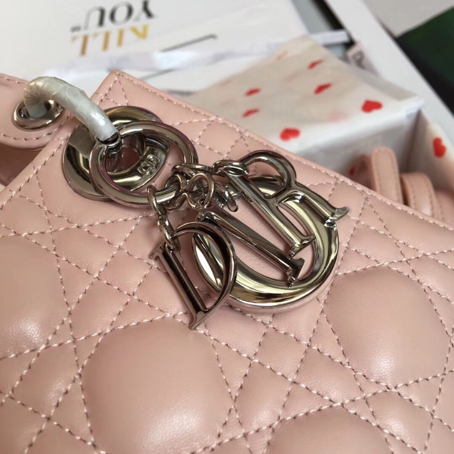 MINI LADY DIOR LAMBSKIN BAG, Strap long about 120cm, Christian Dior CD Handbags