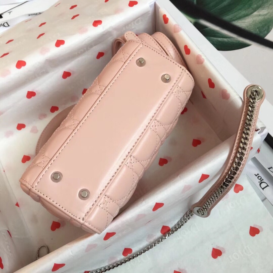 MINI LADY DIOR LAMBSKIN BAG, Strap long about 120cm, Christian Dior CD Handbags