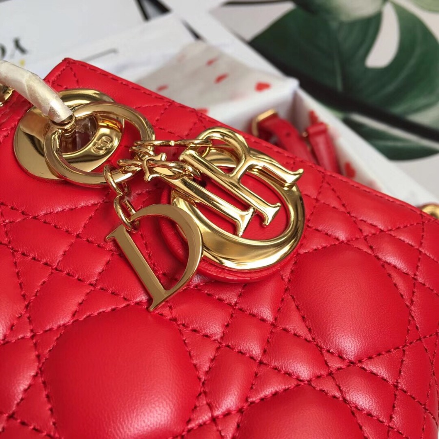 MINI LADY DIOR LAMBSKIN BAG, Strap long about 120cm, Christian Dior CD Handbags