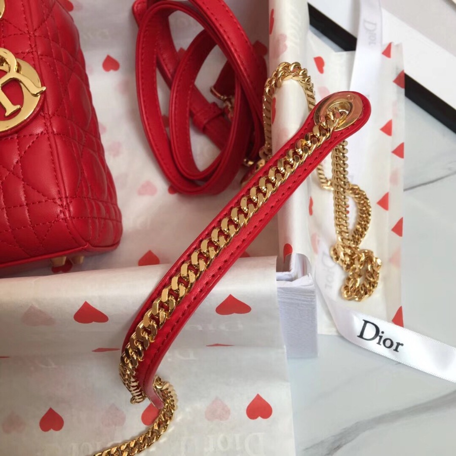 MINI LADY DIOR LAMBSKIN BAG, Strap long about 120cm, Christian Dior CD Handbags