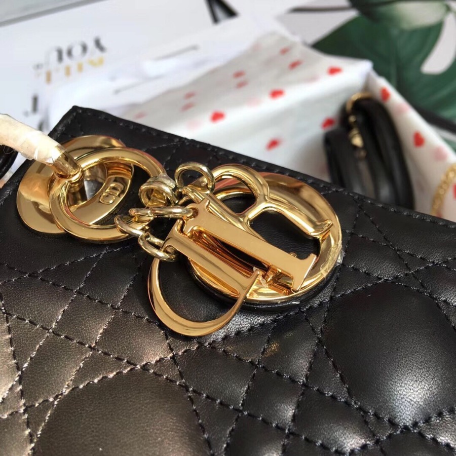 MINI LADY DIOR LAMBSKIN BAG, Strap long about 120cm, Christian Dior CD Handbags