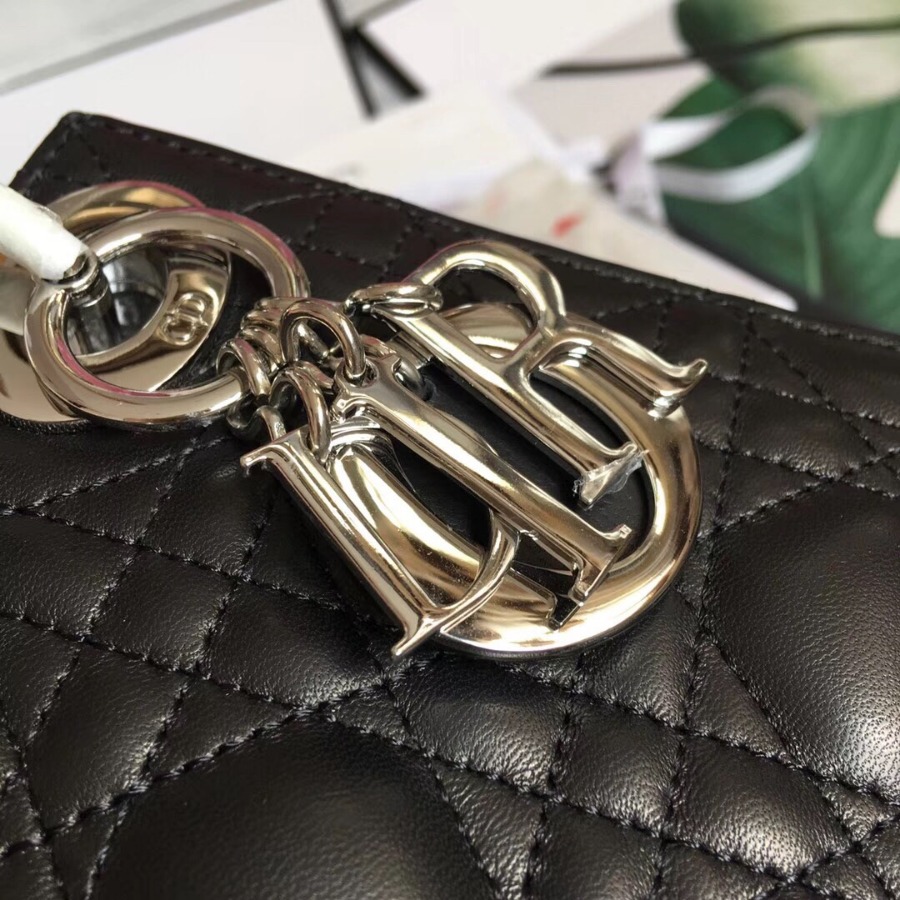 MINI LADY DIOR LAMBSKIN BAG, Strap long about 120cm, Christian Dior CD Handbags