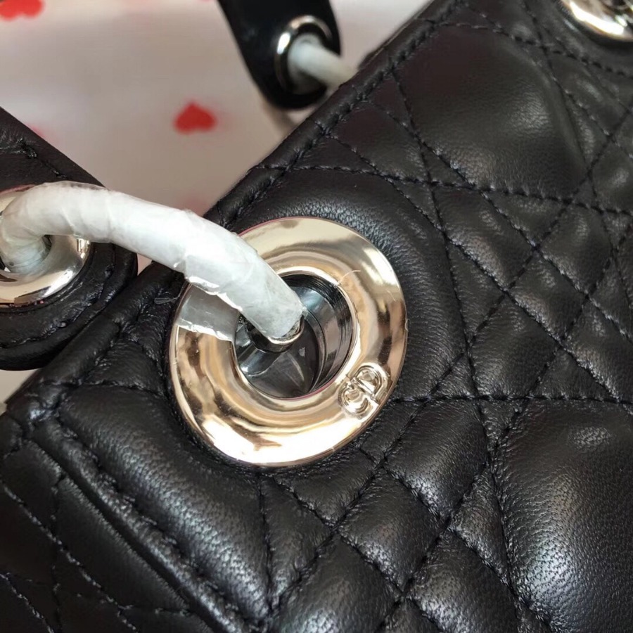 MINI LADY DIOR LAMBSKIN BAG, Strap long about 120cm, Christian Dior CD Handbags