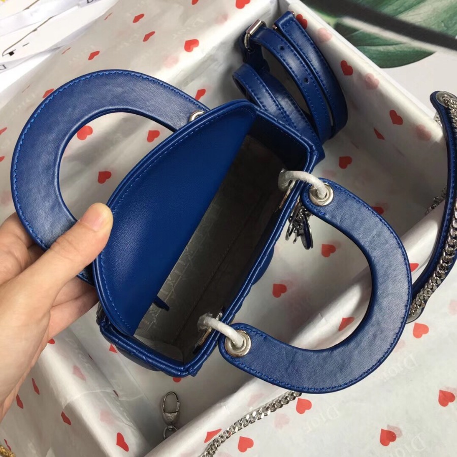 MINI LADY DIOR LAMBSKIN BAG, Strap long about 120cm, Christian Dior CD Handbags