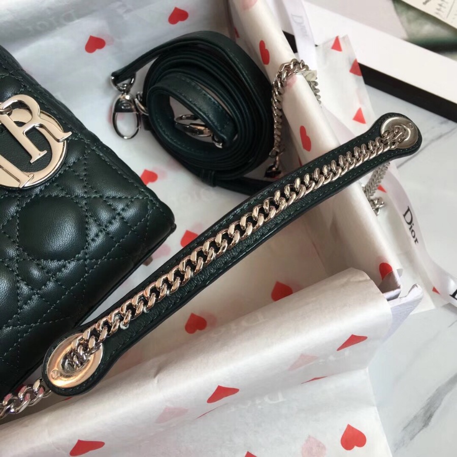 MINI LADY DIOR LAMBSKIN BAG, Strap long about 120cm, Christian Dior CD Handbags