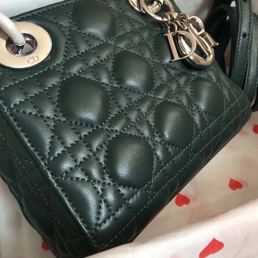 MINI LADY DIOR LAMBSKIN BAG, Strap long about 120cm, Christian Dior CD Handbags