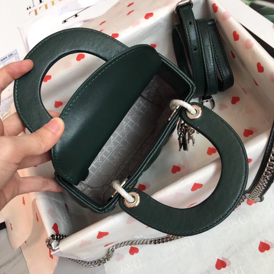 MINI LADY DIOR LAMBSKIN BAG, Strap long about 120cm, Christian Dior CD Handbags