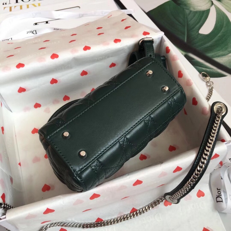 MINI LADY DIOR LAMBSKIN BAG, Strap long about 120cm, Christian Dior CD Handbags