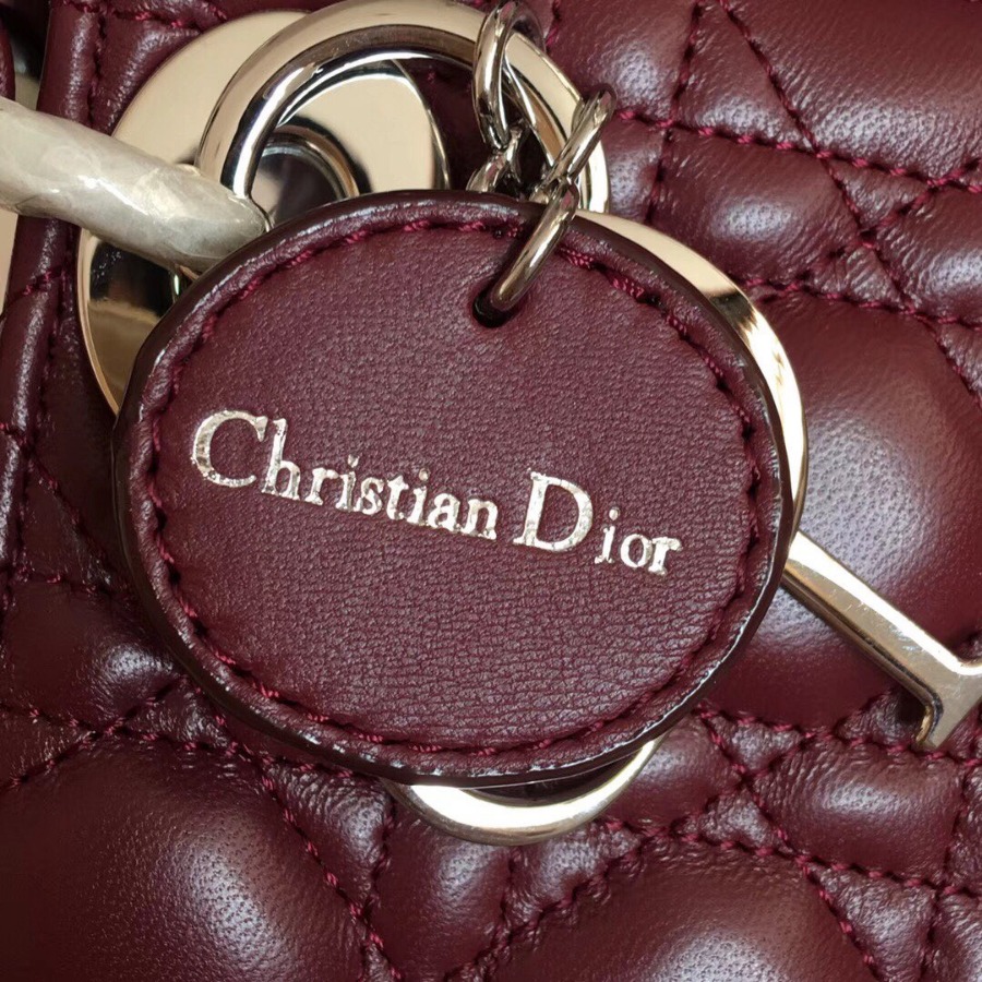 MINI LADY DIOR LAMBSKIN BAG, Strap long about 120cm, Christian Dior CD Handbags