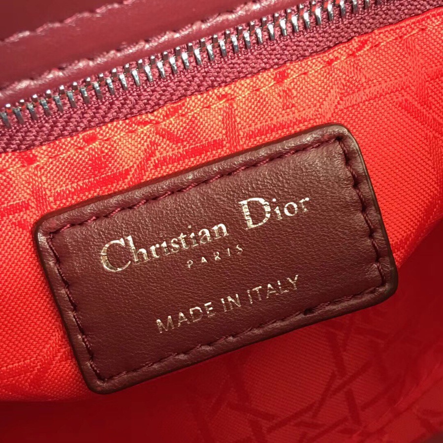 MINI LADY DIOR LAMBSKIN BAG, Strap long about 120cm, Christian Dior CD Handbags
