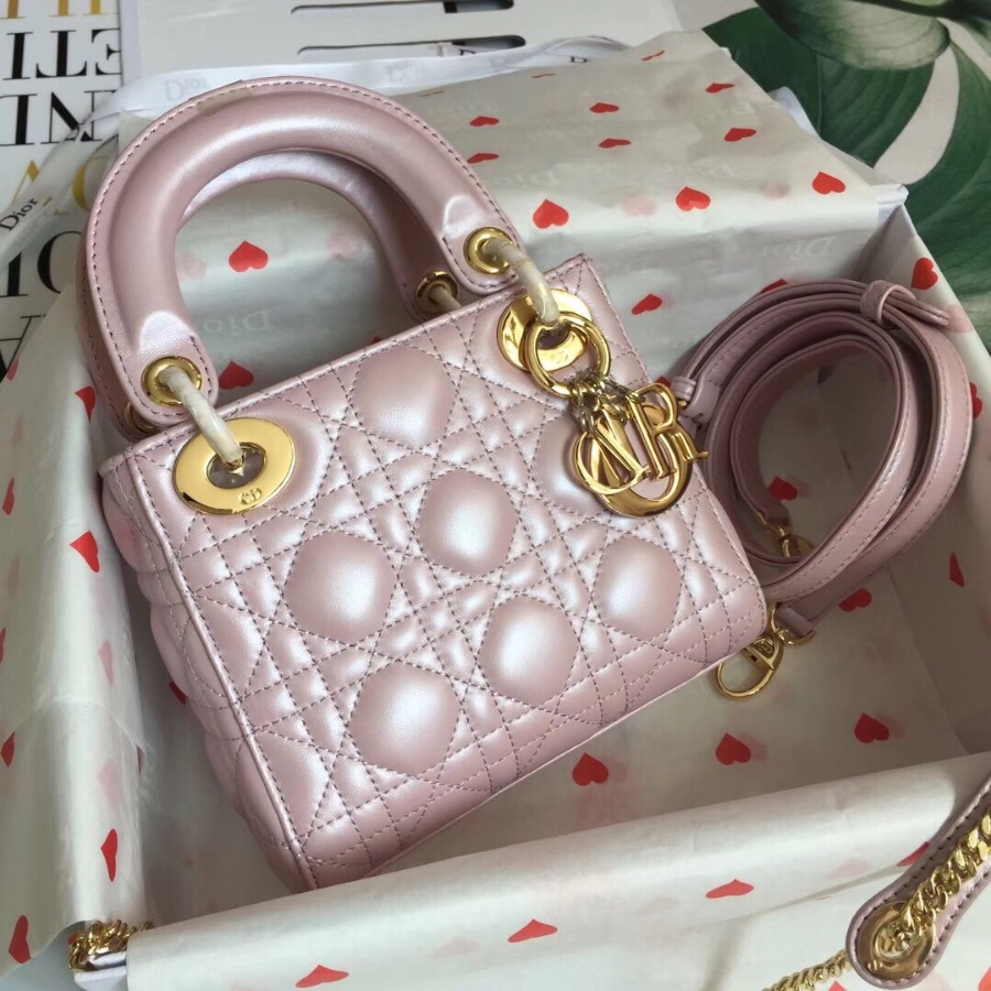 MINI LADY DIOR LAMBSKIN BAG, Strap long about 120cm, Christian Dior CD Handbags