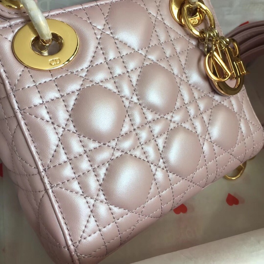 MINI LADY DIOR LAMBSKIN BAG, Strap long about 120cm, Christian Dior CD Handbags