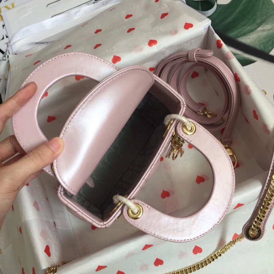 MINI LADY DIOR LAMBSKIN BAG, Strap long about 120cm, Christian Dior CD Handbags
