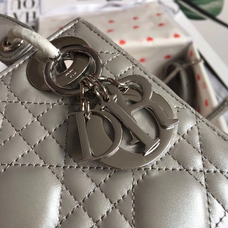 MINI LADY DIOR LAMBSKIN BAG, Strap long about 120cm, Christian Dior CD Handbags