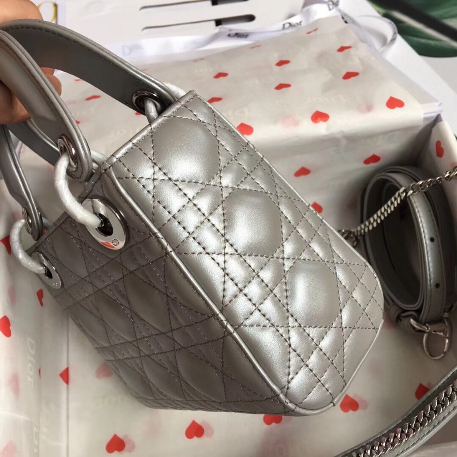 MINI LADY DIOR LAMBSKIN BAG, Strap long about 120cm, Christian Dior CD Handbags