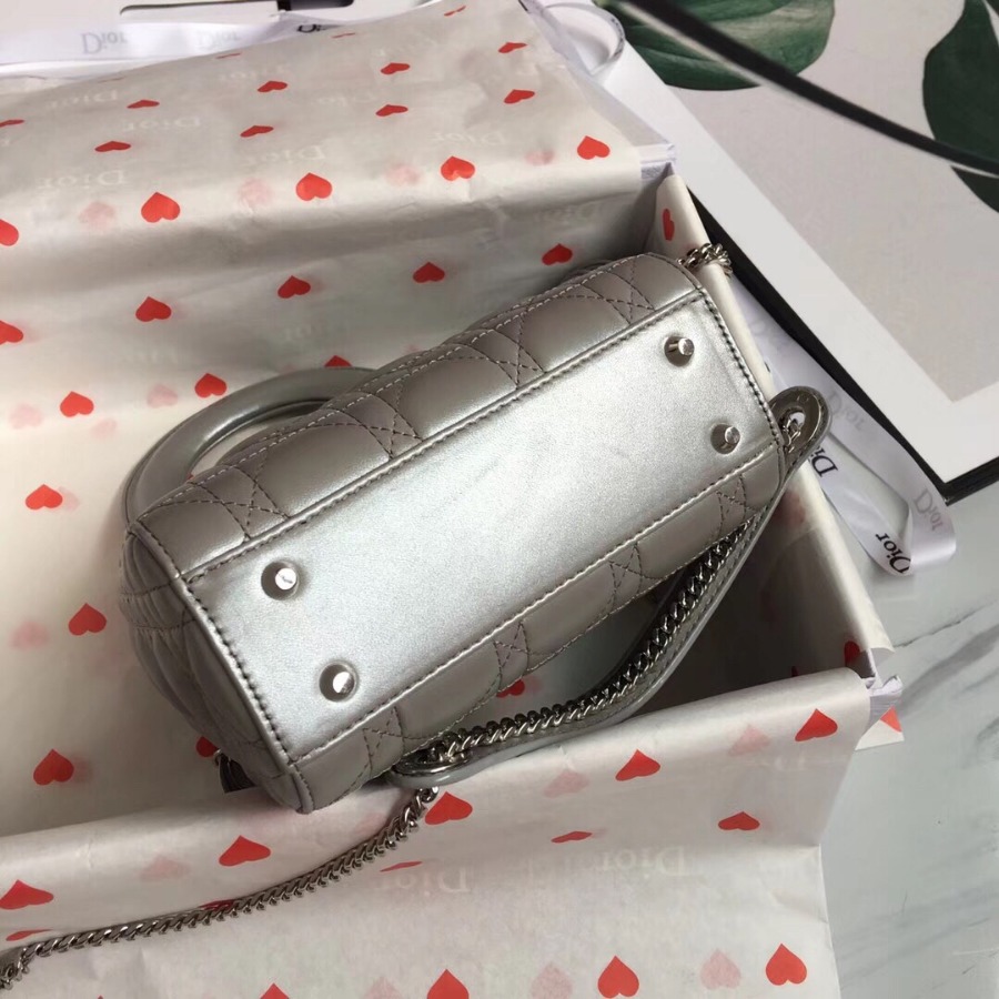 MINI LADY DIOR LAMBSKIN BAG, Strap long about 120cm, Christian Dior CD Handbags