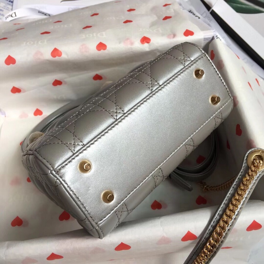 MINI LADY DIOR LAMBSKIN BAG, Strap long about 120cm, Christian Dior CD Handbags
