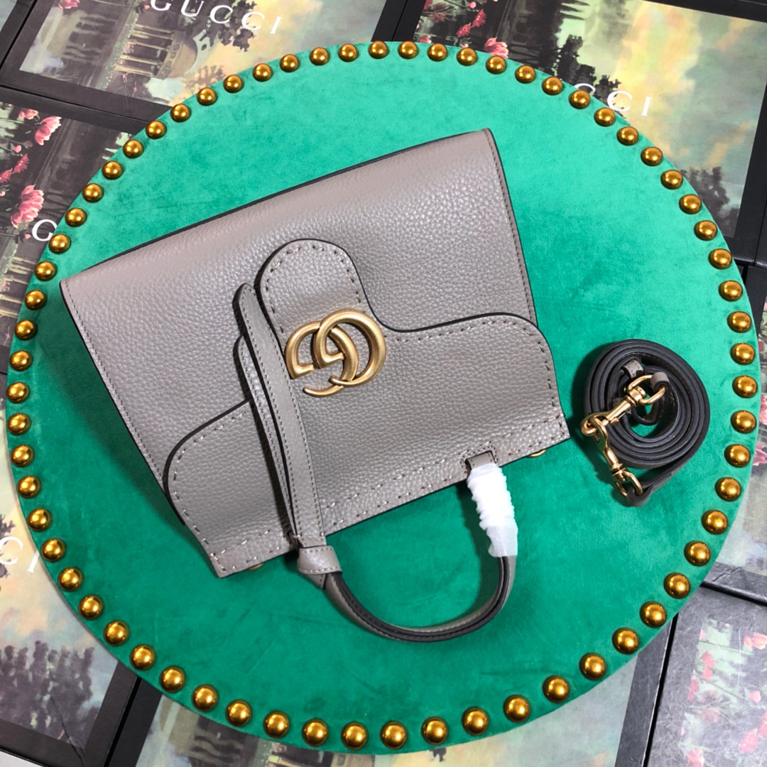 GUCCI GG Marmont leather top handle mini bag, 442622