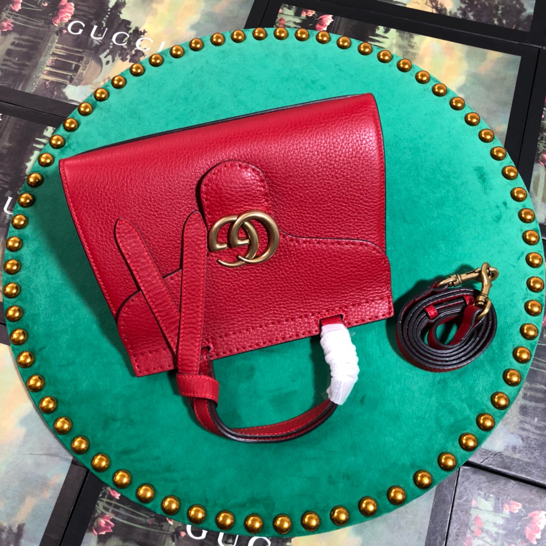 GUCCI GG Marmont leather top handle mini bag, 442622