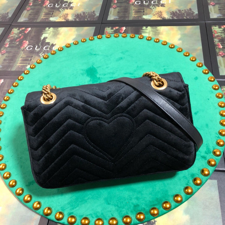 443497 GUCCI GG Marmont velvet shoulder bag