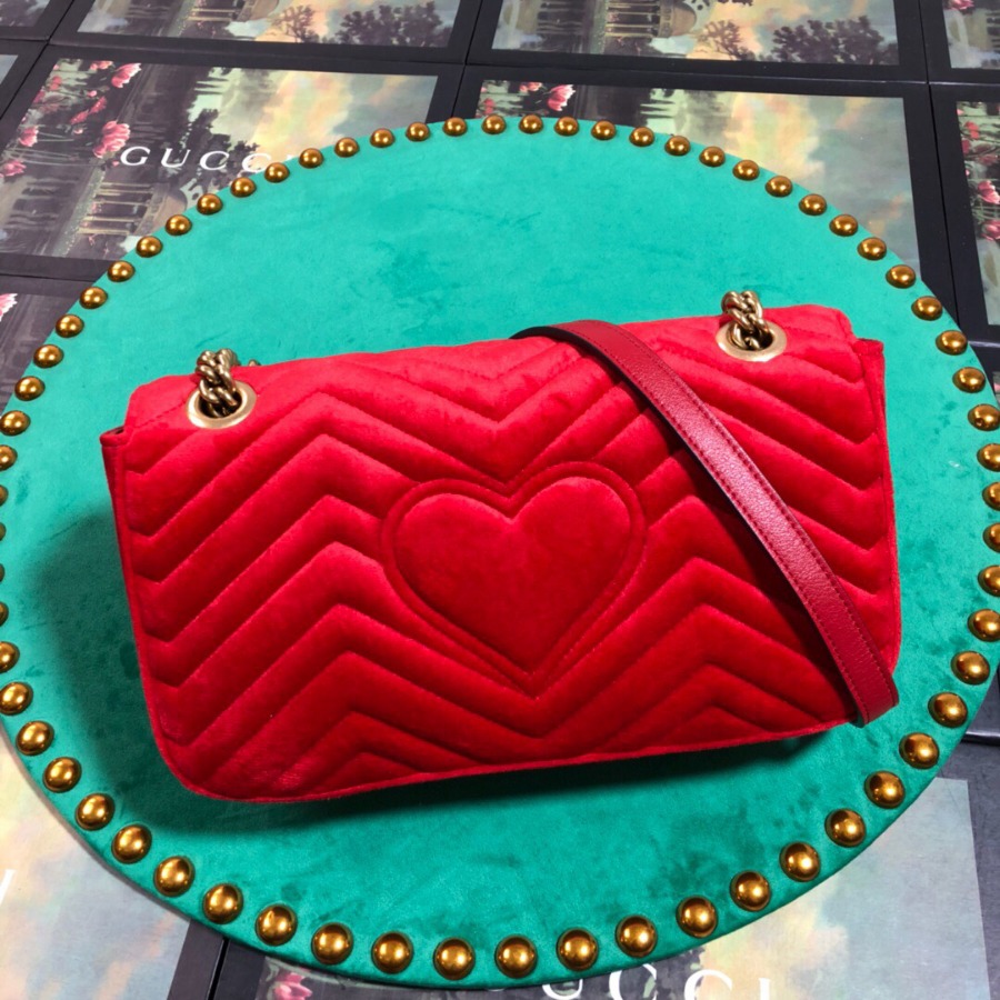 443497 GUCCI GG Marmont velvet shoulder bag