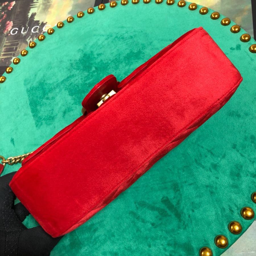 443497 GUCCI GG Marmont velvet shoulder bag