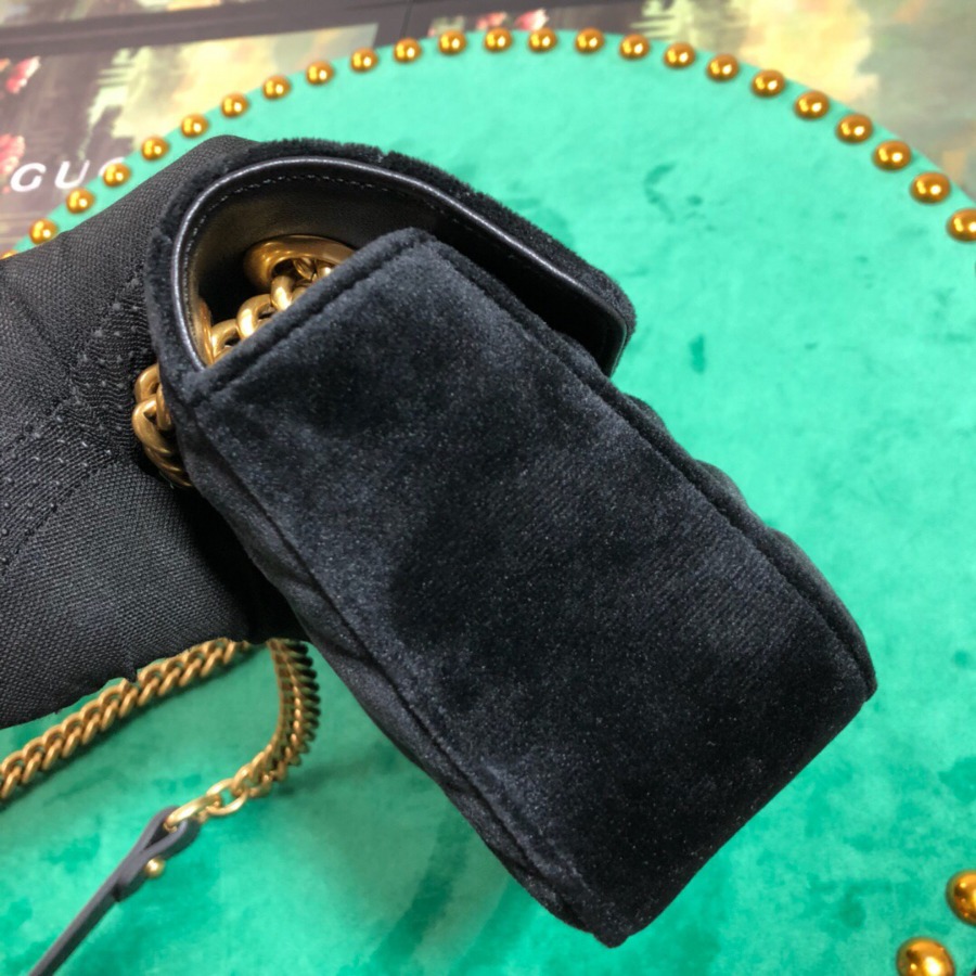 446744 GG Marmont velvet mini bag, Gucci Shoulder bag