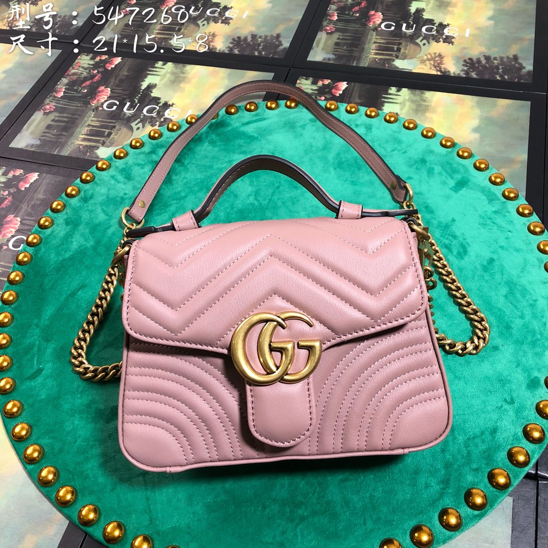 547260 GG Marmont mini top handle bag, GUCCI HANDBAGS