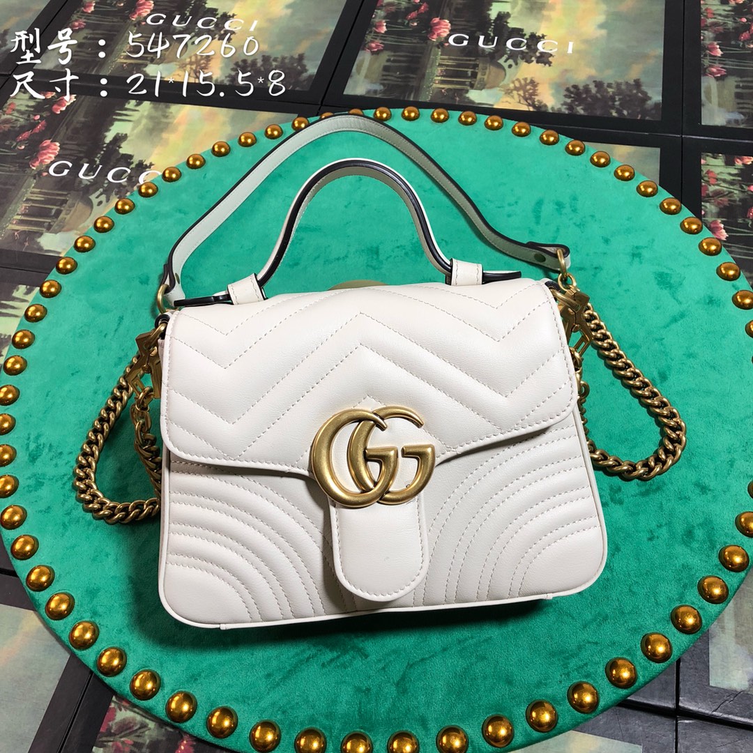547260 GG Marmont mini top handle bag, GUCCI HANDBAGS