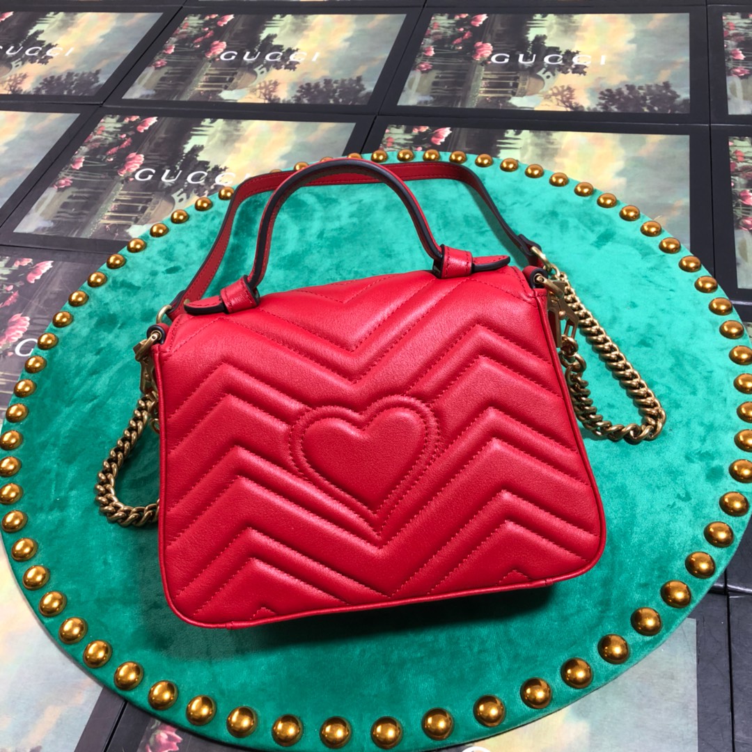 547260 GG Marmont mini top handle bag, GUCCI HANDBAGS